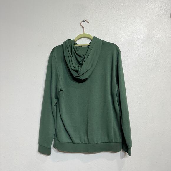 Adidas Green Hooded Sweater Sz L - Picture 9 of 12